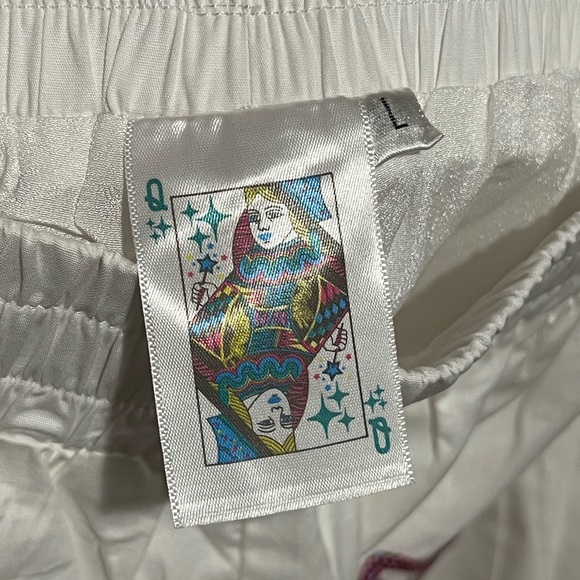 Queen of Sparkles NWT Rainbow Tiger Cotton Shorts Size L White - Picture 5 of 5